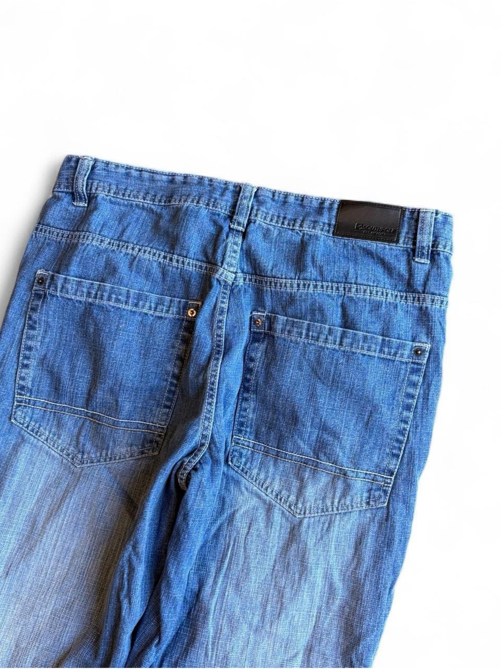 South Pole Men's Relaxed Blue Denim Jeans